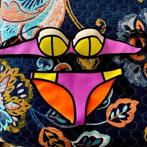 Triangl Swimwear Colorblock Neoprene Bikini